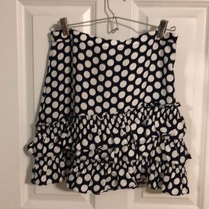 3/25 ❤️Polka dot ruffle j crew skirt. Size2P